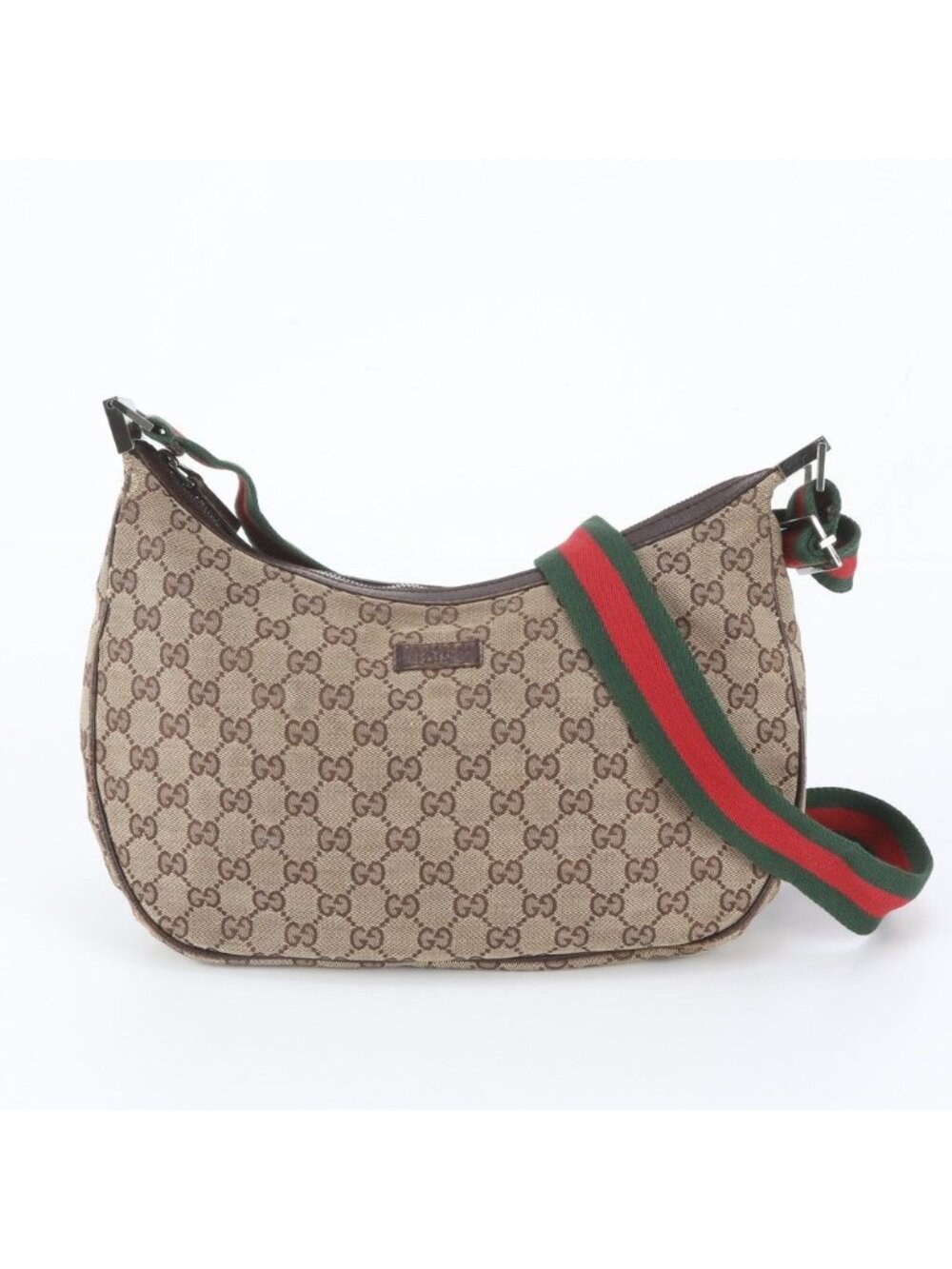 Gucci GG Canvas Sherry Line Leather Shoulder Bag Crossbody Messenger Business